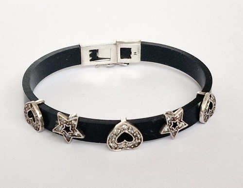 Kautschuk armband stern herz - stern,